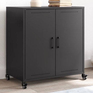 vidaXL Ντουλάπι Μαύρο 68x39x72cm από Χάλυβα 1 τεμ.