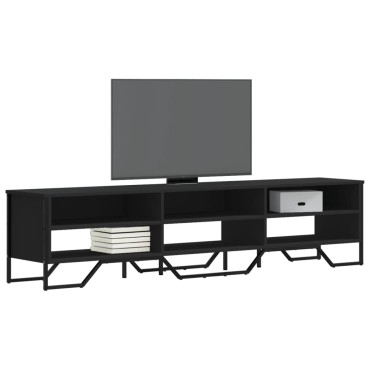vidaXL Έπιπλο Τηλεόρασης Μαύρο 180x34x41cm από Επεξεργ. Ξύλο