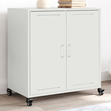 vidaXL Ντουλάπι Λευκό 68x39x72cm από Χάλυβα 1 τεμ.