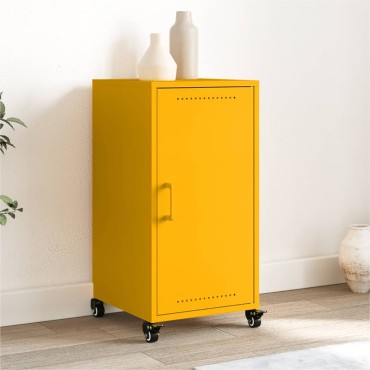 vidaXL Ντουλάπι Μουσταρδί 36x39x72cm από Ατσάλι 1 τεμ.