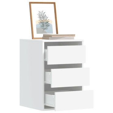 vidaXL Συρταριέρα Γωανική Λευκή 40x41x58cm από Επεξεργασμένο Ξύλο 1 τεμ.