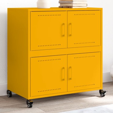 vidaXL Ντουλάπι Μουσταρδί 68x39x72cm από Ατσάλι 1 τεμ.