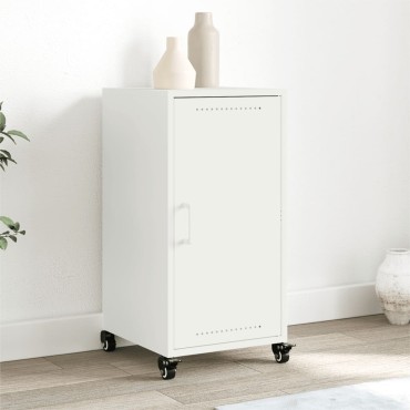 vidaXL Μπουφές Λευκός 36x39x72cm από Ατσάλι 1 τεμ.