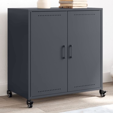 vidaXL Μπουφές Ανθρακί 68x39x72cm από Ατσάλι 1 τεμ.