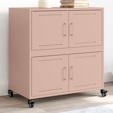 vidaXL Ντουλάπι Ροζ 68x39x72cm από Ατσάλι 1 τεμ.