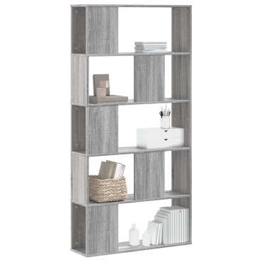 vidaXL Βιβλιοθήκη 5Επιπέδων Sonoma Δρυς 80,5x23,5x162,5cm Επεξ. Ξύλο 1 τεμ.