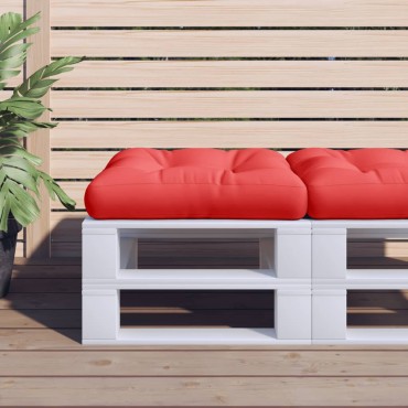 vidaXL Μαξιλάρι Καναπέ Παλέτας Κόκκινο 50x50x12cm Υφασμάτινο