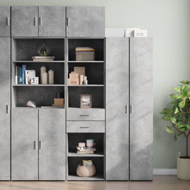 vidaXL Ντουλάπι Αποθήκευσης Στενό Γκρι 50x42,5x225cm Επεξεργ. Ξύλο 1 τεμ.