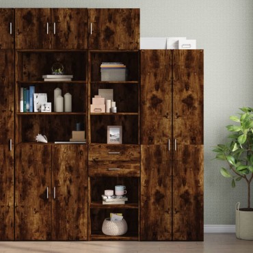 vidaXL Ντουλάπι Αποθήκευσης Στενό Δρυς 50x42,5x225cm Επεξεργ. Ξύλο 1 τεμ.