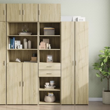 vidaXL Ντουλάπι Αποθήκευσης Στενό Δρυς 50x42,5x225cm Επεξεργ. Ξύλο 1 τεμ.