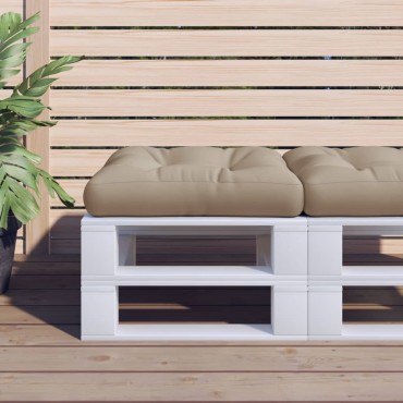 vidaXL Μαξιλάρι Παλέτας Taupe 60x60x12cm Υφασμάτινο
