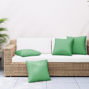 vidaXL Μαξιλάρια Καναπέ 4 τεμ. Πράσινη 60x60cm Υφασμάτινα