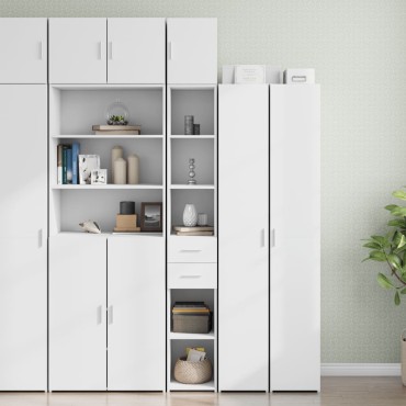 vidaXL Ντουλάπι Αποθήκευσης Στενό Λευκό 30x42,5x225cm Επεξεργ. Ξύλο 1 τεμ.