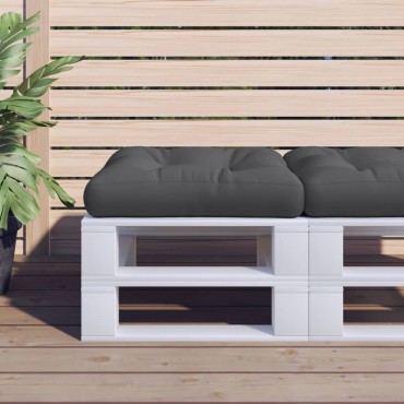 vidaXL Μαξιλάρι Παλέτας Μαύρο 60x60x12cm Υφασμάτινο