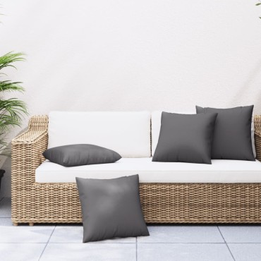 vidaXL Μαξιλάρια Καναπέ 4 τεμ. Ανθρακί 40x40cm Υφασμάτινα