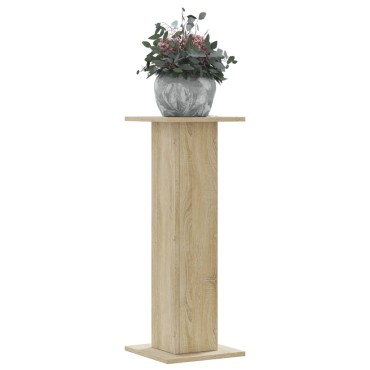 vidaXL Βάσεις Φυτών 2 Τεμ. Sonoma Δρυς 30x30x80 εκ. Επεξεργασμένο Ξύλο