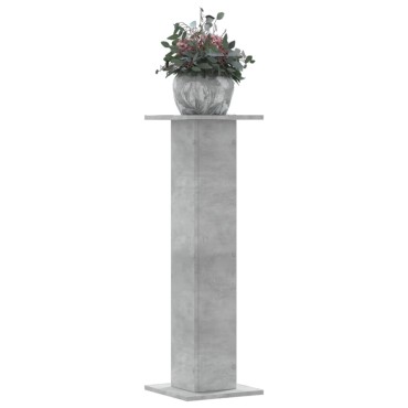vidaXL Βάσεις Φυτών 2 τεμ. Γκρι Σκυρ. 30x30x95 εκ. Επεξεργασμένο Ξύλο
