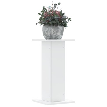 vidaXL Βάσεις Φυτών 2 τεμ. Λευκές 30x30x60 εκ. από Επεξεργασμένο Ξύλο