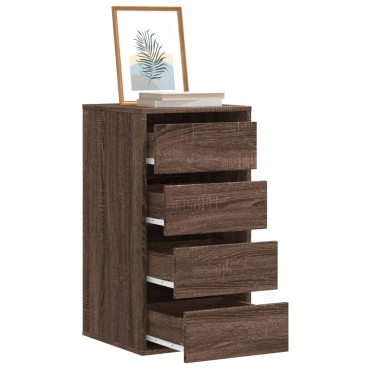 vidaXL Συρταριέρα Καφέ Δρυς 40x41x76cm από Επεξεργ. Ξύλο 1 τεμ.