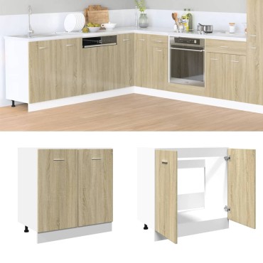 vidaXL Κάτω Ντουλάπι Lyon Sonoma Δρυς 80x46x81,5cm Επεξ. Ξύλο