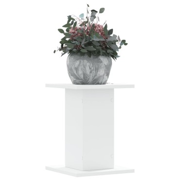 vidaXL Βάσεις Φυτών 2 τεμ. Λευκές 30x30x40 εκ. από Επεξεργασμένο Ξύλο