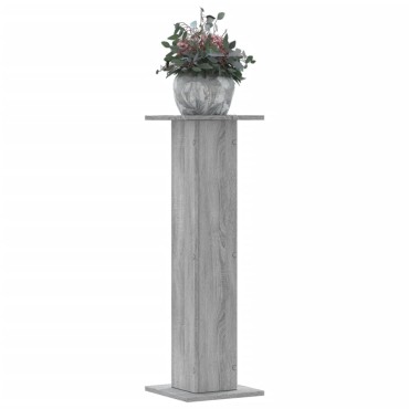 vidaXL Βάσεις Φυτών 2 τεμ. Γκρι Sonoma 30x30x95 εκ. Επεξ. Ξύλο
