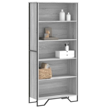 vidaXL Βιβλιοθήκη Γκρι Sonoma 80x31x169cm από Επεξεργασμένο Ξύλο 1 τεμ.