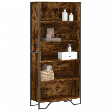 vidaXL Βιβλιοθήκη Καπνιστή Δρυς 80x31x169cm από Επεξεργασμένο Ξύλο 1 τεμ.