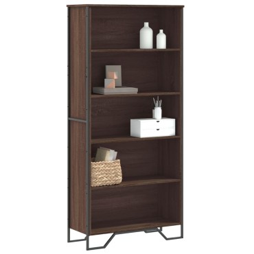 vidaXL Βιβλιοθήκη Καφέ Δρυς 80x31x169cm από Επεξεργασμένο Ξύλο 1 τεμ.