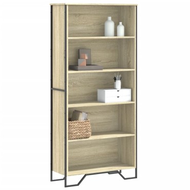 vidaXL Βιβλιοθήκη Χρώμα Sonoma Δρυς 80x31x169cm Επεξεργασμένο Ξύλο 1 τεμ.