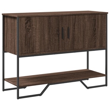 vidaXL Τραπέζι Κονσόλα Καφέ Δρυς 100x35x74,5cm Επεξεργασμένο Ξύλο 1 τεμ.