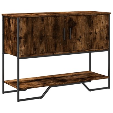 vidaXL Τραπέζι Κονσόλα Καπνιστή Δρυς 100x35x74,5cm Επεξεργασμένο Ξύλο 1 τεμ.