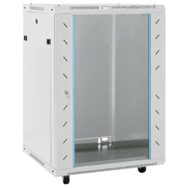vidaXL Καμπίνα Δικτύου 15U 19" IP20 Γκρι 53x40x80 εκ.