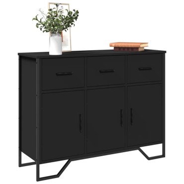 vidaXL Συρταριέρα Μαύρη 97x32,5x74,5cm από Επεξεργασμένο Ξύλο 1 τεμ.