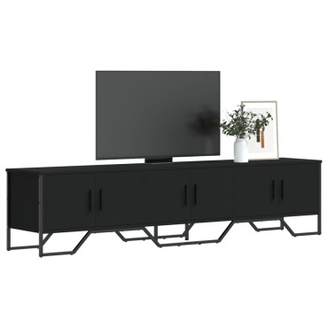 vidaXL Έπιπλο Τηλεόρασης Μαύρο 180x34x41cm από Επεξεργ. Ξύλο