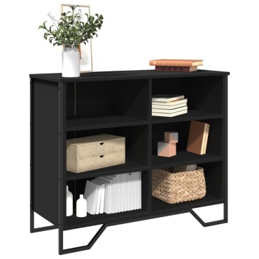 vidaXL Συρταριέρα Μαύρη 91x35,5x74,5cm από Επεξεργασμένο Ξύλο 1 τεμ.