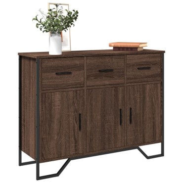 vidaXL Μπουφές Καφέ Δρυς 97x32,5x74,5cm από Επεξεργασμένο Ξύλο 1 τεμ.