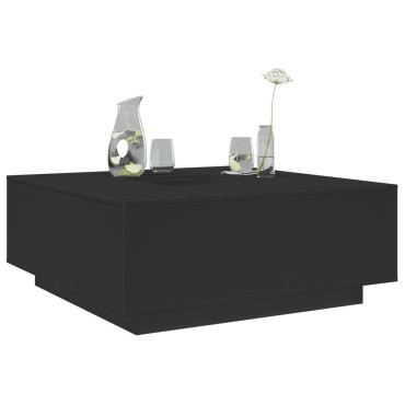 vidaXL Τραπεζάκι Σαλονιού Μαύρο 100x100x40cm από Επεξεργασμένο Ξύλο 1 τεμ.