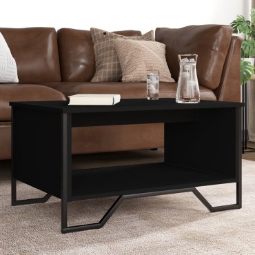 vidaXL Τραπεζάκι Σαλονιού Μαύρο 75x51x40cm Επεξεργασμένο Ξύλο 1 τεμ.