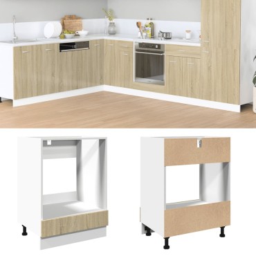 vidaXL Ντουλάπι για Φούρνο Sonoma Δρυς 60x46x81,5cm Επεξ. Ξύλο 1 τεμ.
