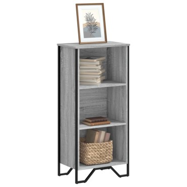 vidaXL Βιβλιοθήκη Γκρι Sonoma 50x31x106cm από Επεξεργ. Ξύλο 1 τεμ.