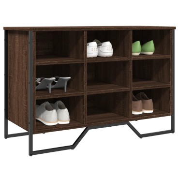 vidaXL Παπουτσοθήκη Καπνιστή Δρυς 90x38x61,5cm από Επεξεργασμένο Ξύλο