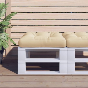 vidaXL Μαξιλάρι Παλέτας Μπεζ 58x58x10cm Υφασμάτινο