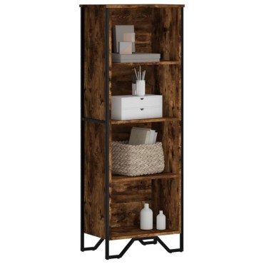 vidaXL Βιβλιοθήκη Καπνιστή Δρυς 50x31x137,5cm από Επεξεργασμένο Ξύλο 1 τεμ.