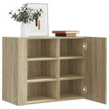 vidaXL Ντουλάπι Τοίχου Sonoma Δρυς 75x35x60cm Επεξεργασμένο Ξύλο 1 τεμ.