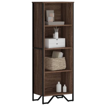 vidaXL Βιβλιοθήκη Καφέ Δρυς 50x31x137,5cm από Επεξεργασμένο Ξύλο 1 τεμ.