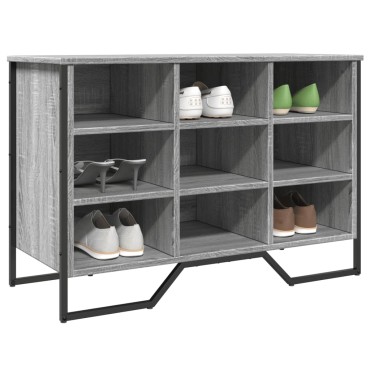 vidaXL Παπουτσοθήκη Γκρι Sonoma 90x38x61,5cm από Επεξεργασμένο Ξύλο