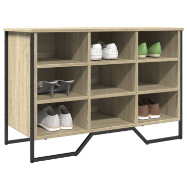 vidaXL Παπουτσοθήκη Sonoma Δρυς 90x38x61,5cm από Επεξεργασμένο Ξύλο