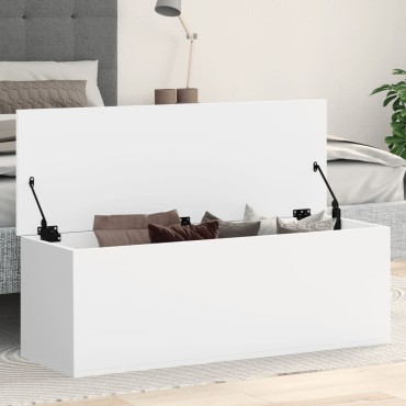 vidaXL Κουτί Αποθήκευσης Λευκό 102x35x35cm από Επεξεργασμένο Ξύλο 1 τεμ.
