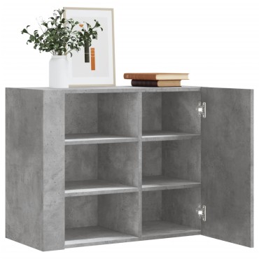vidaXL Ντουλάπι Τοίχου Γκρι Σκυρ. 75x35x60cm Επεξεργασμένο Ξύλο 1 τεμ.